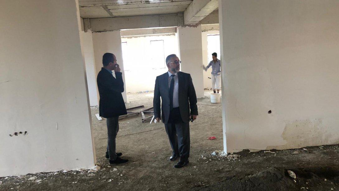 İlçe Milli Eğitim Müdürü Murat Çulfaz Halk Eğitimi Merkezi Müdürlüğü Yeni Hizmet Binası Yapımında İncelemelerde Bulundu.